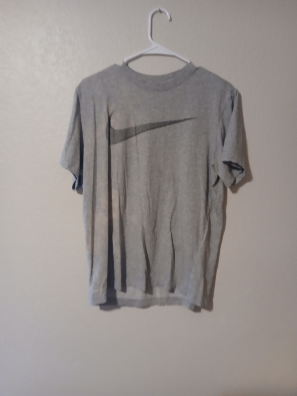 Nike Light Gray Short Sleeve Tee with Swoosh